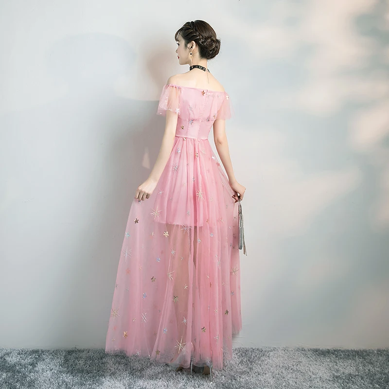 Платье для свадебной вечеринки элегантное розовое платье подружки невесты