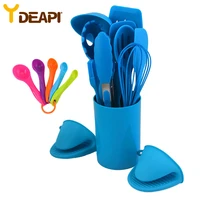 ydeapi 14 pcs heat resistant silicone cookware set nonstick cooking tools kitchen baking tool kit utensils kitchen accessories