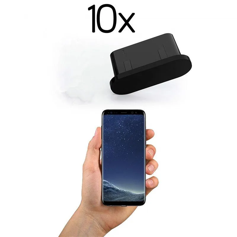  10 пылезащитных заглушек USB C с отверстиями для зарядки, силиконовая защитная заглушка для порта Type-C, пылезащитная заглушка для Samsung S9, S8,…