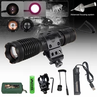 5 watt 940nm zoomable focus hunting flashlight tactical led infrared radiation ir lamp night vision rifle scope weapon gun light