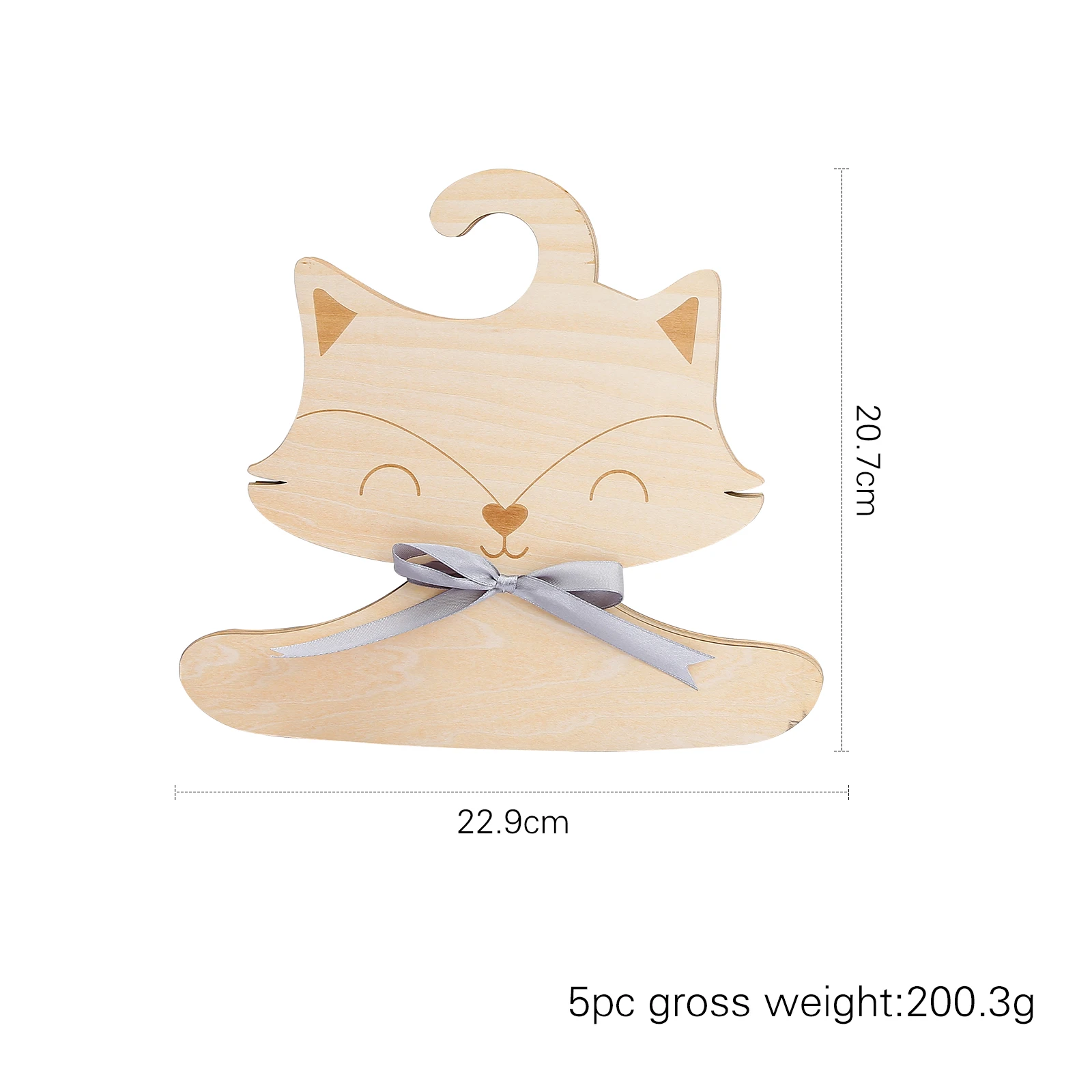 

Nordic Style Fox Wooden Clothes Hanger Creative Baby Pants Hanger Children Small Hanger for Clothes Store