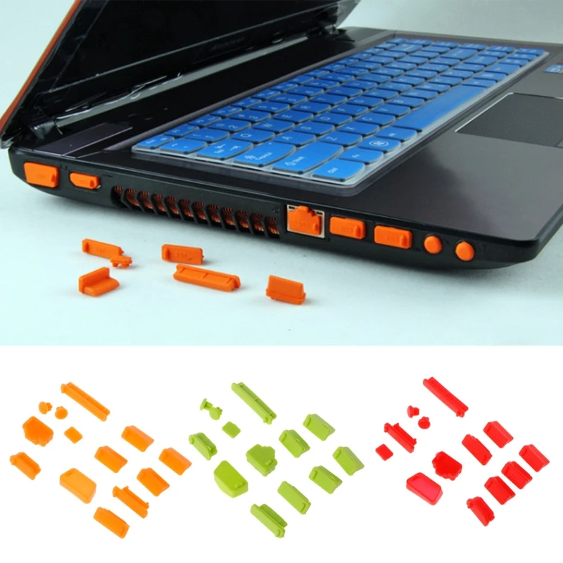 

2021 New 13pcs/set Colorful Silicone Laptop Anti Dust Plug Cover Stopper Universal dustproof