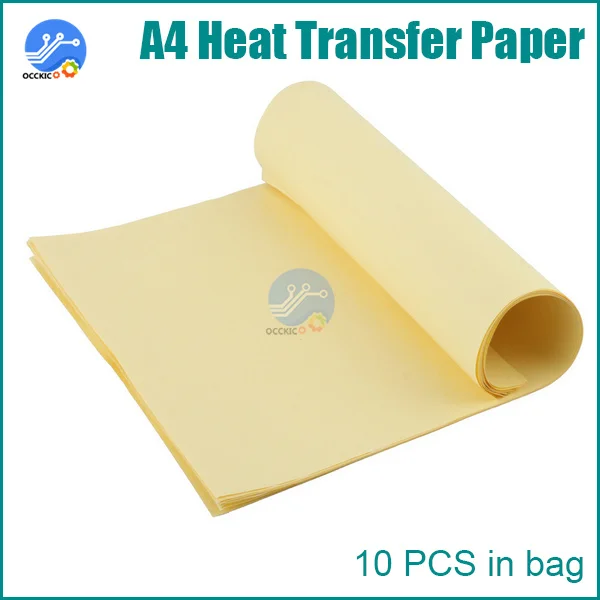10PCS A4 Toner Heat Transfer Paper For DIY PCB Electronic Prototype Mark Yellow