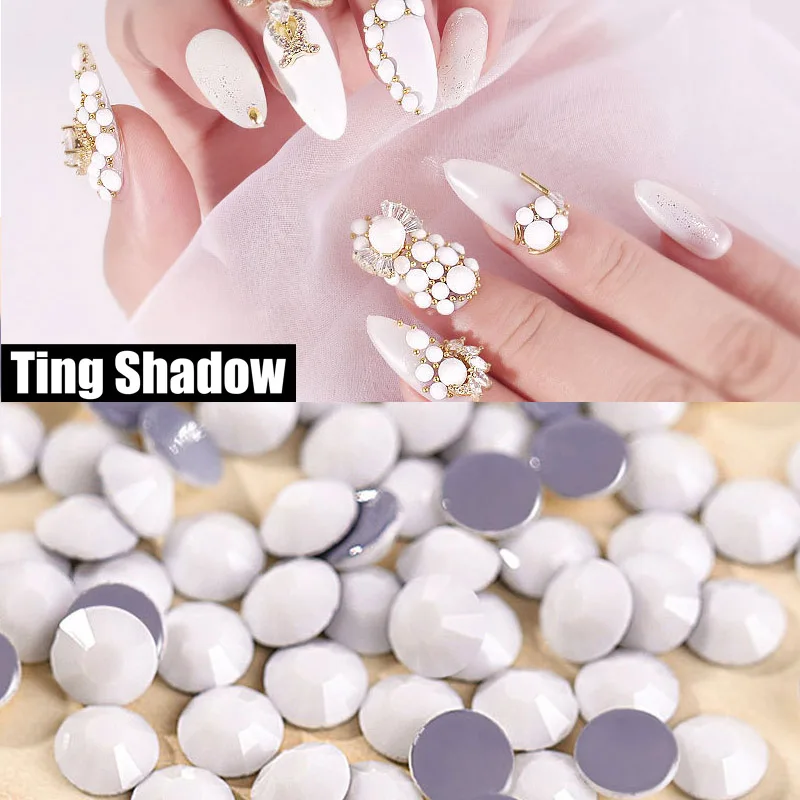 Китай белый плоский с оборота Кристалл Клей на блестящие стеклянные кристаллы