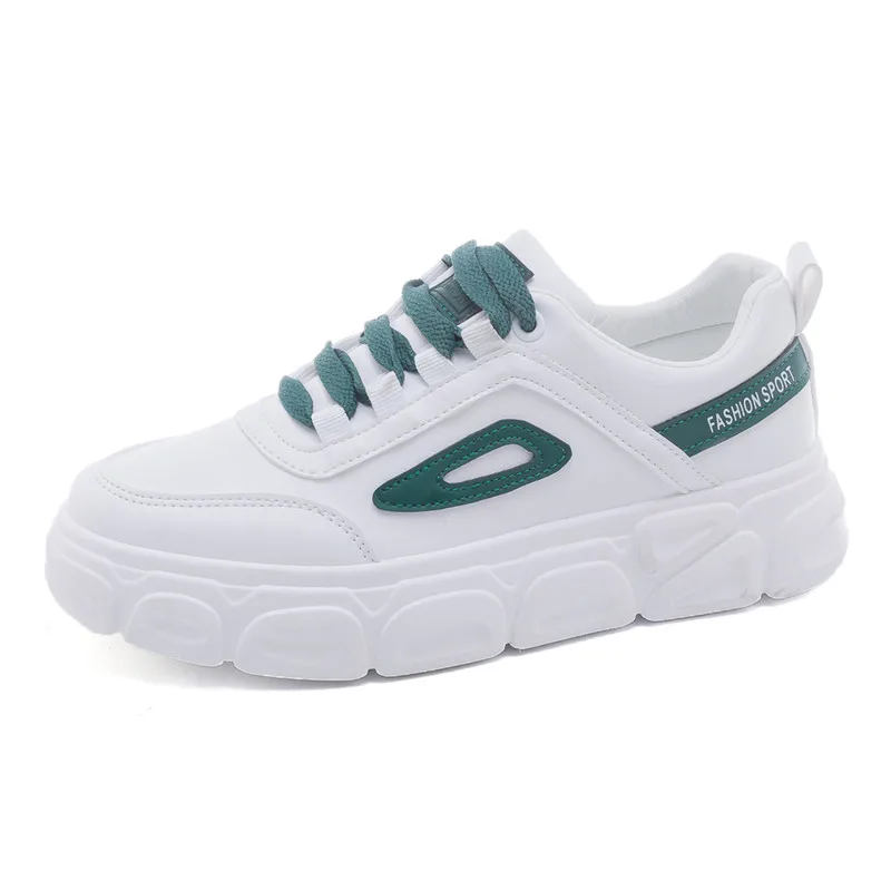 

New Spring Autumn Style Casual Breathable Outdoor Hiking Street Style Women's Sports Shoes Solid Color Thick-Soled Ladies Shoes