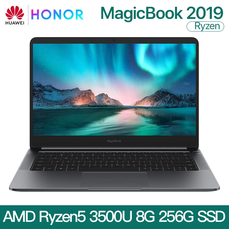 R5 8G 256G Gray Huawei Honor MagicBook ноутбук 14 дюймов AMD Ryzen 5 3500U 8G 256/512 Гб PCIE SSD FHD ips ноутбуки ультрабук - Цвет: R5 8G 256G Gray