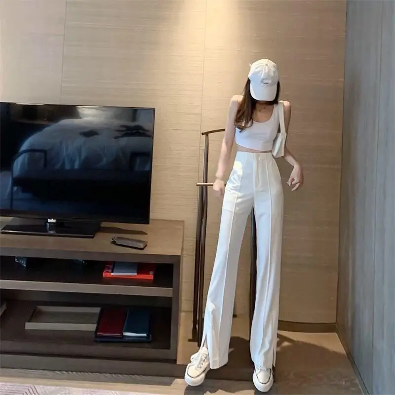 Женские брюки с широкими штанинами Ay1066 повседневные длинные высокой талией