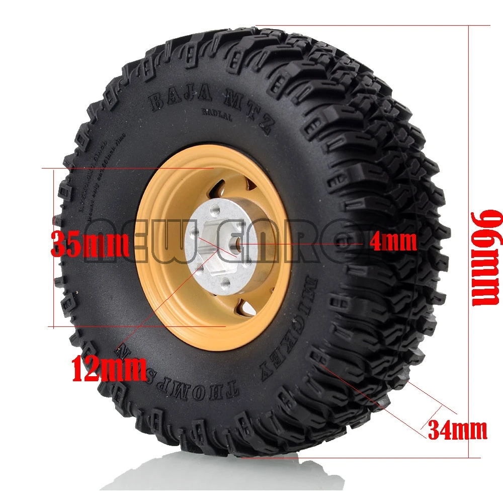 ENRON 1,55 Beadlock колеса шины для RC 1/10 D90 TF2 CC01 LC70 MST JIMNY осевой 90069