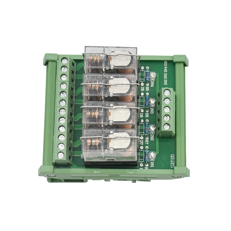 Din рейка крепление Ac/Dc 12 V/24V Управление 4 Spdt 16A Мощность триггерный релейный модуль