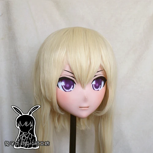 

(Rabbit 21) Resin Crossdress Pretty Girl 3/4 Head BJD Doll Mask Cartoon Anime Warspite Cosplay Kigurumi Mask Crossdresser