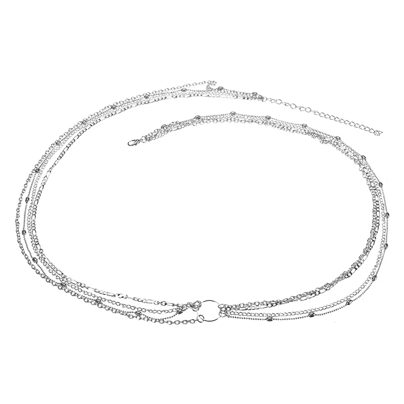 Bohemian Belly Body Chains For Women Multilayers Copper Beaded Gold Color Fashion Sexy Beach Waist Chain Jewelry | Украшения и
