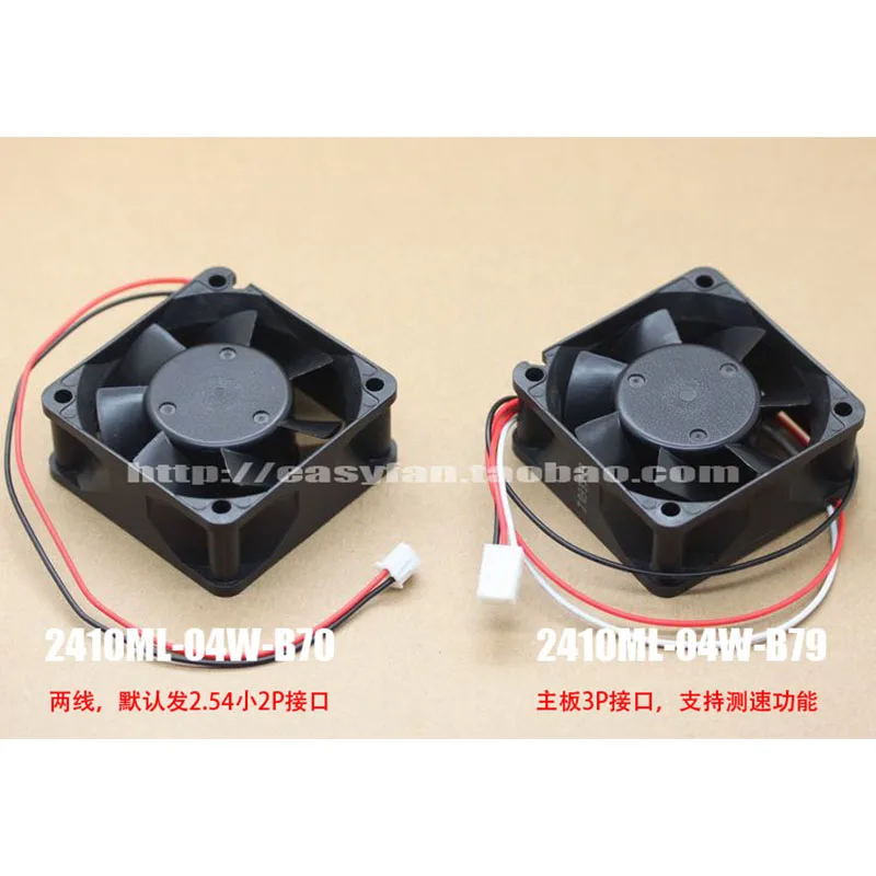 NMB 2410ML-04W-B70/2410ML-04W-B79 6025 6 см двойной шар 12 В 0.58A большой объем воздуха Вентилятор 60 ×