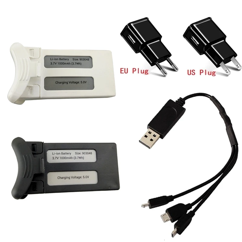 

3,7 V 1000mAh литий-полимерный Батарея и Зарядное устройство для SJRC S20W T25 RC четыре оси Квадрокоптер запасные Запчасти RC Камера Дрон с перезаряжаем...
