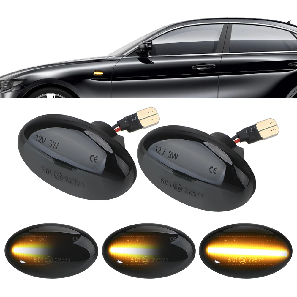 

1 Pair Car Dynamic LED Side Marker Lights Repeater Flowing Water Signal Lights