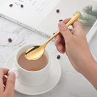 Набор ложек, 6 шт.набор, чайная ложка с зеркалом для чая, мини 188(304), нержавеющая сталь, с черным покрытием, набор ложек, посуда, чайная ложка