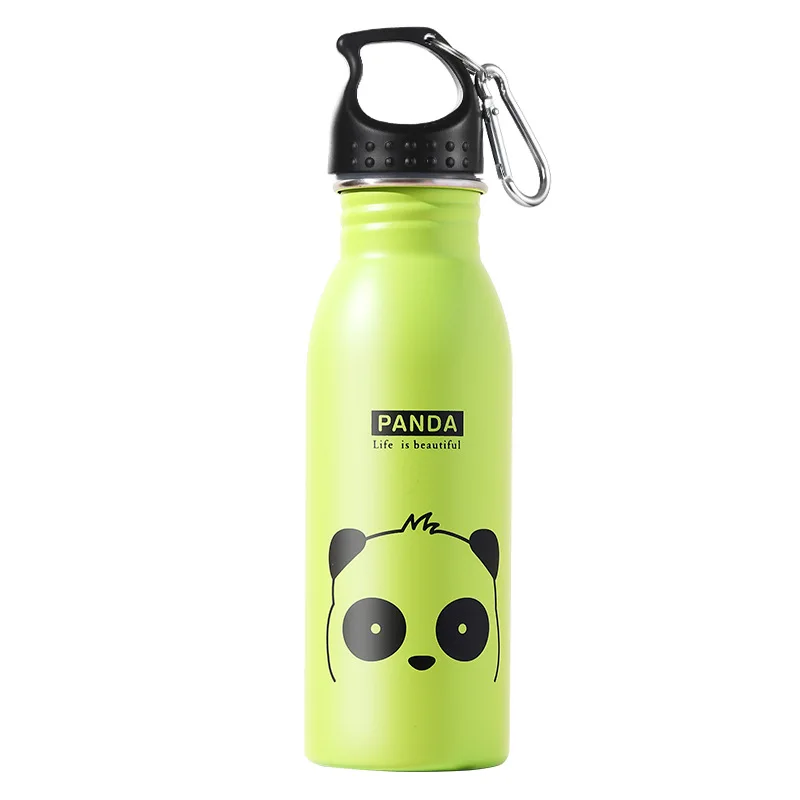 K601 Hanging Buckle Green Panda Домашний Детский горшок K601 в американском стиле из 304 нержавеющей стали, Спортивная Бутылка 500 м, спортивная чашка - Color: K601 Hanging Buckle Green Panda