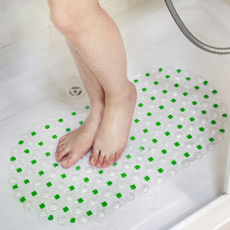 1PCs Plastic Suction Cup Bathroom Shower Mat Non-slip Baby Safety Bath Colorful Point Bead Massage Pad | Дом и сад