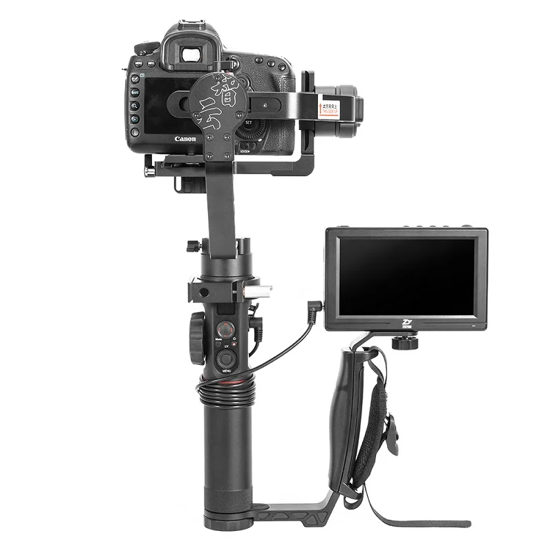 ZHIYUN Crane 2 карданный 3-осевой стабилизатор для всех моделей беззеркальная камера DSLR Canon 5D2/3/4 с сервоприводом для непрерывного изменения фокусировки камеры - Цвет: Crane2-Monitor-MiniG