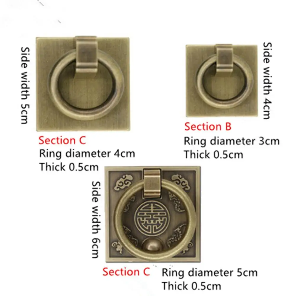 Ручка для ящика шкафа из чистой меди в китайском стиле|Ручки шкафа| |