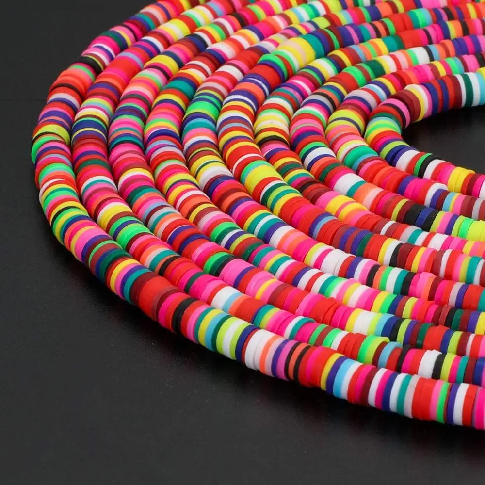

Clay Beads 6mm Mutilcolor Chip Disk Flat Round Loose Handmade Polymer Fimo Spacer Bead for Jewelry Making DIY Necklace Bracelet
