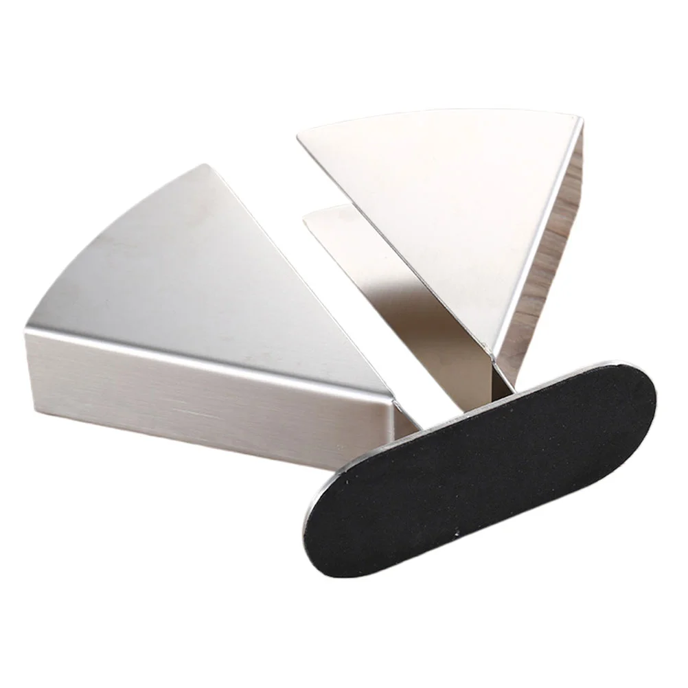 

1pc Tabletop Napkin Holder Fan-shaped Stainless Steel Table Napkin Organizer