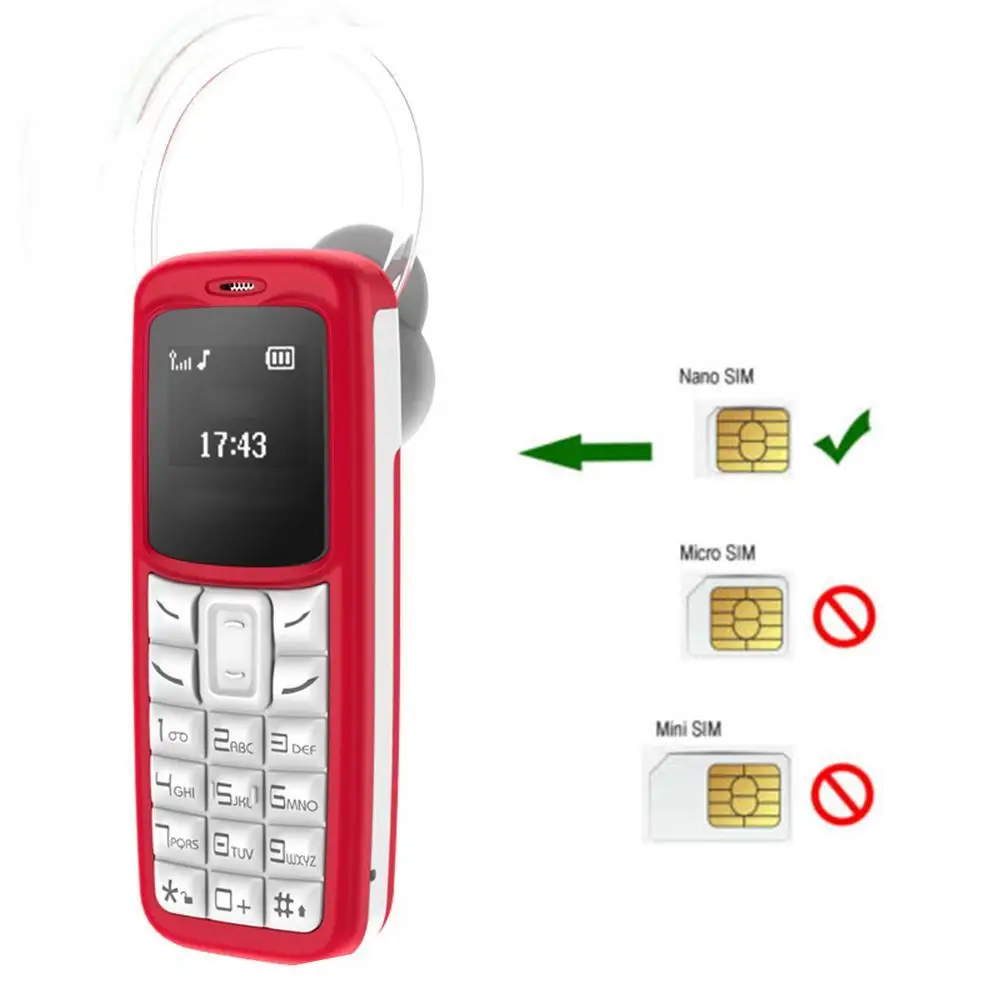 BM30 Мини GSM мобильный телефон большой емкости батареи Bluetooth наушники Mp3 карман