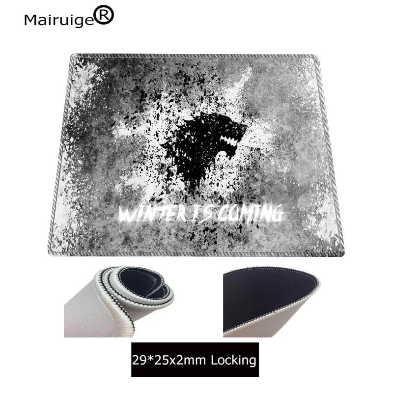 290x250x2MM Mairuige 900*400*3 мм Игра престолов коврик для мыши Notbook компьютер большой пользовательский коврик для мыши с блокировкой края игровой коврик для мыши s Gamer - Цвет: 290x250x2MM