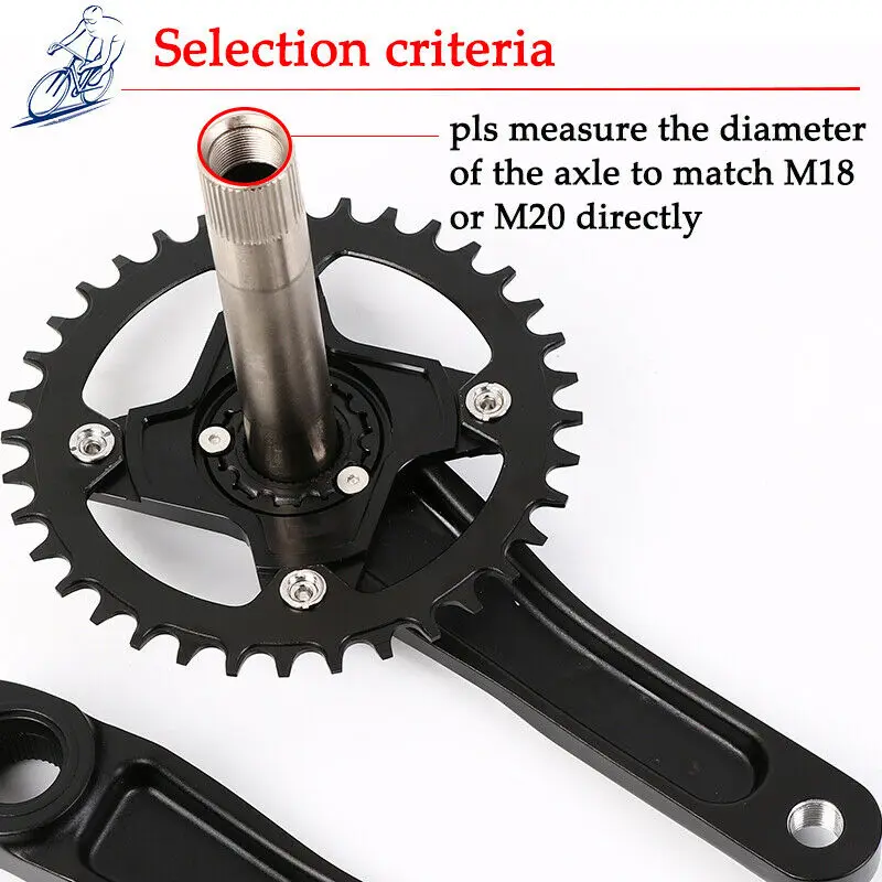 KRSEC M18/M20 крышка шатуна алюминиевая с винтовым креплением для велосипеда подходит