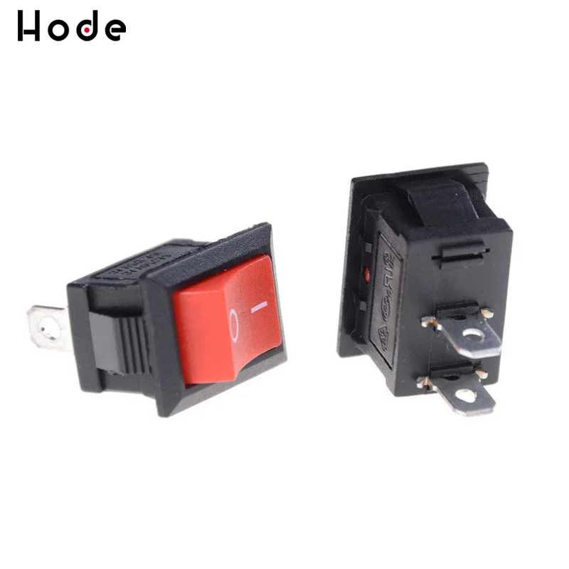 21*15 мм ВКЛ-ВЫКЛ лодки автомобиля клавишный переключатель 6A 250V AC красная кнопка