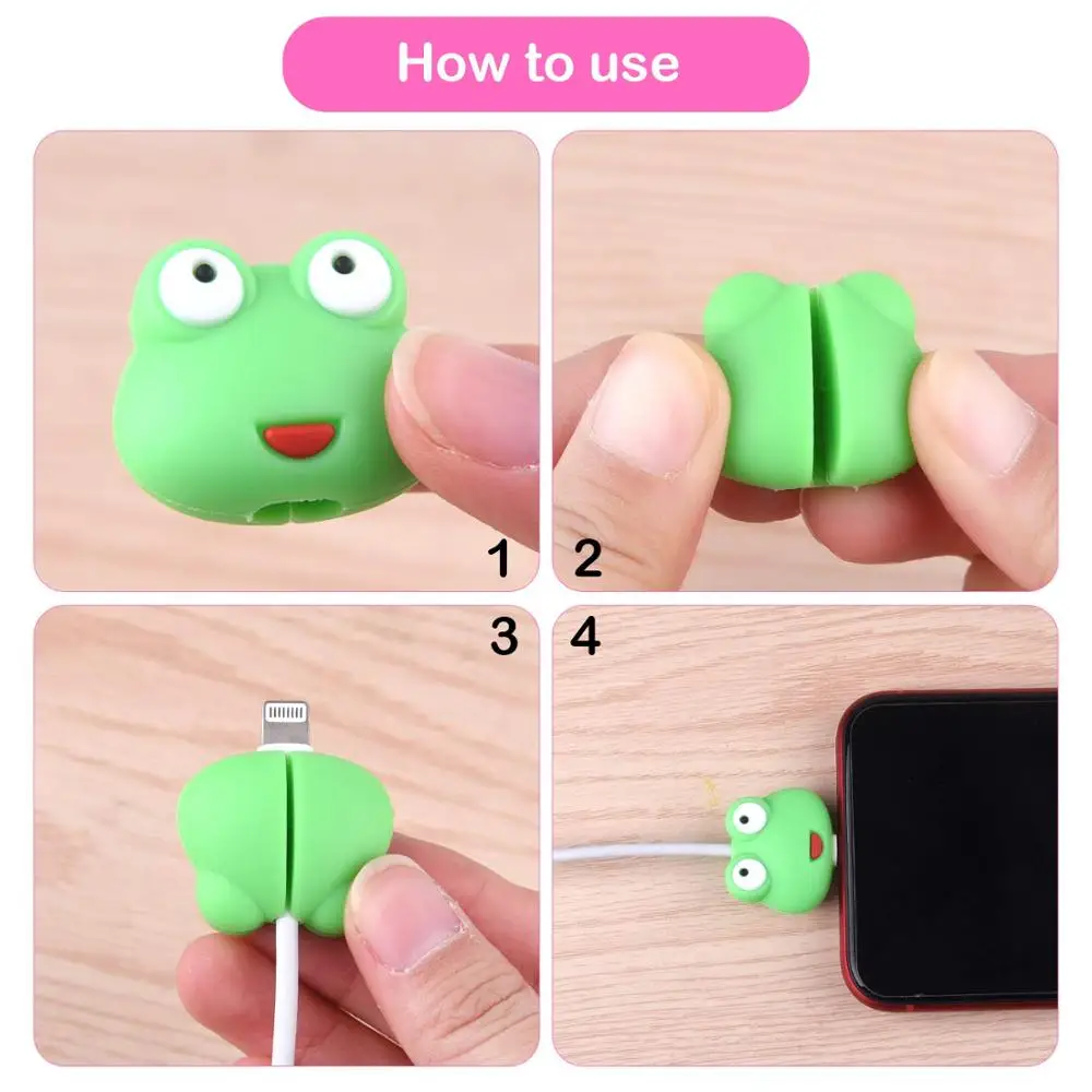 18 шт. защитный кабель для iPhone/ipad USB Lightning Кабель Милая Рыба единорог животные