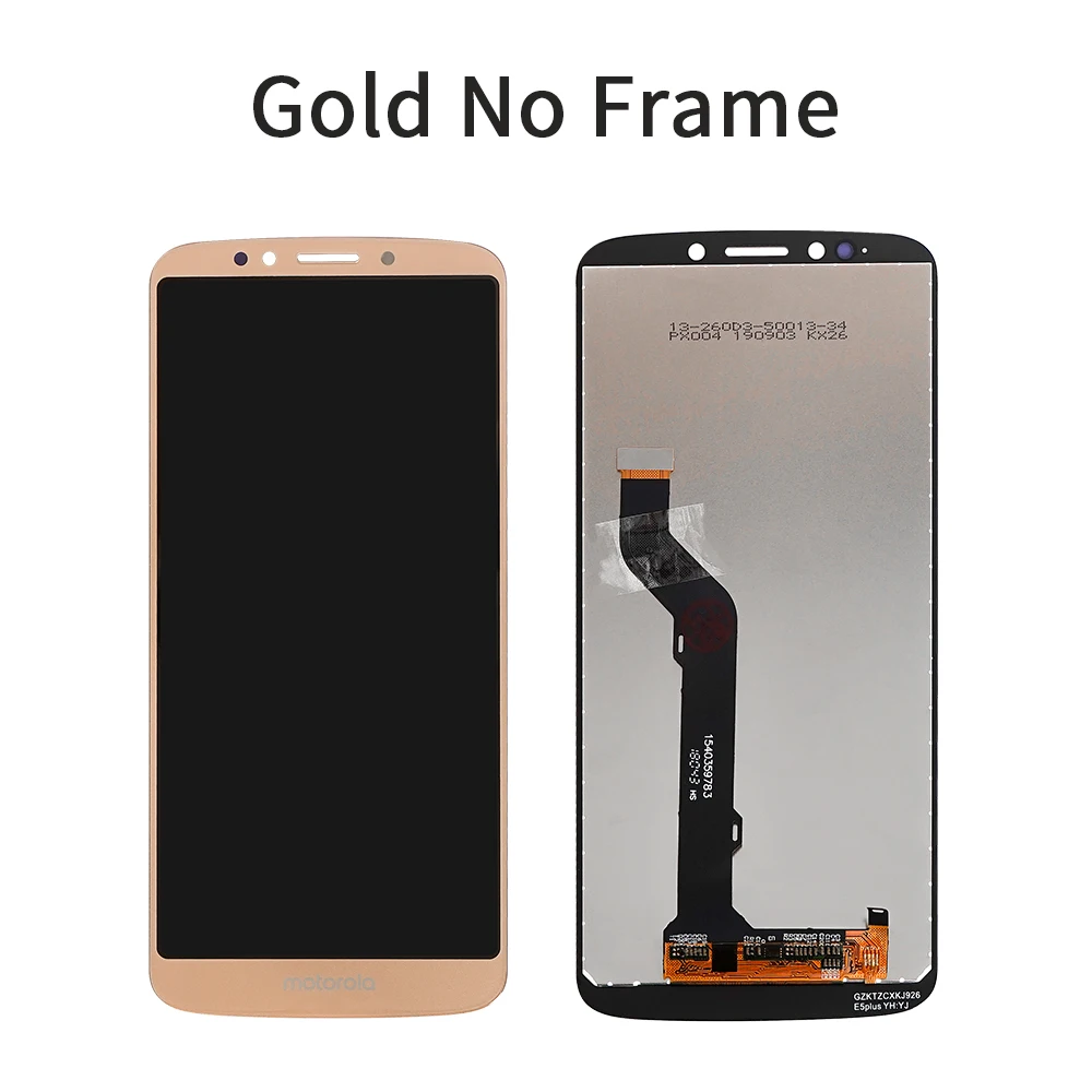 Gold no frame Для Motorola Moto E5 Plus pantalla XT1924 XT1924-1 XT1924-2 ЖК-дисплей сенсорный экран с рамкой дигитайзер для Moto E5 Plus ЖК-дисплей - Цвет: Gold no frame
