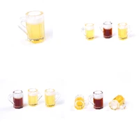 1pcs kitchen toys 112 dollhouse mini beer cups kawaii miniature drink japanese mini cups goblet doll house beer cups miniature