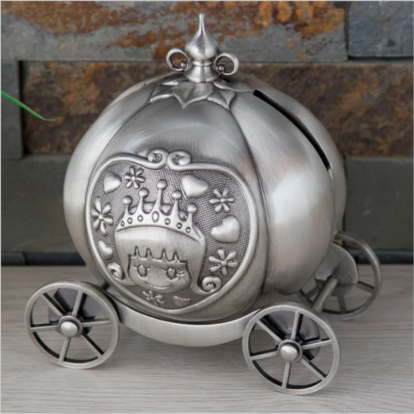 

Retro pumpkin piggy bank bank coin bank money metal money boxes for children money saving box for home decoration SNG014