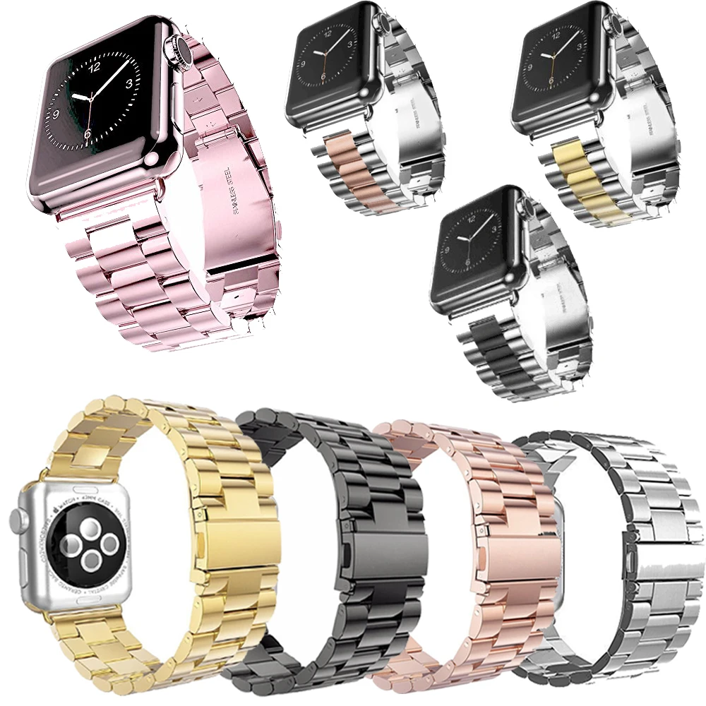 Самые последние 2019 Luxus машиностроительный Металл ремешок für Apple часы Uhr 4/3/2/1/5
