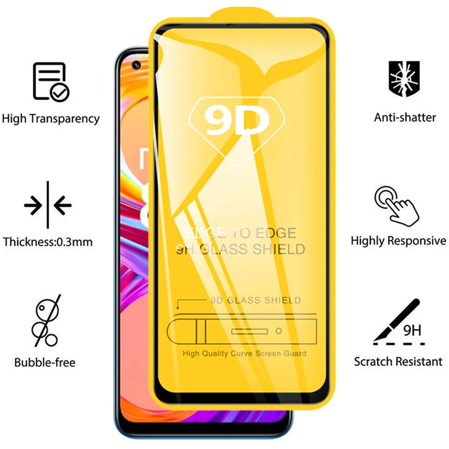realme-8i 9i 9pro glass,9d glass for realme 9 pro plus tempered glass realmi 8pro screen protector realme8 pro glass realme 8 5g