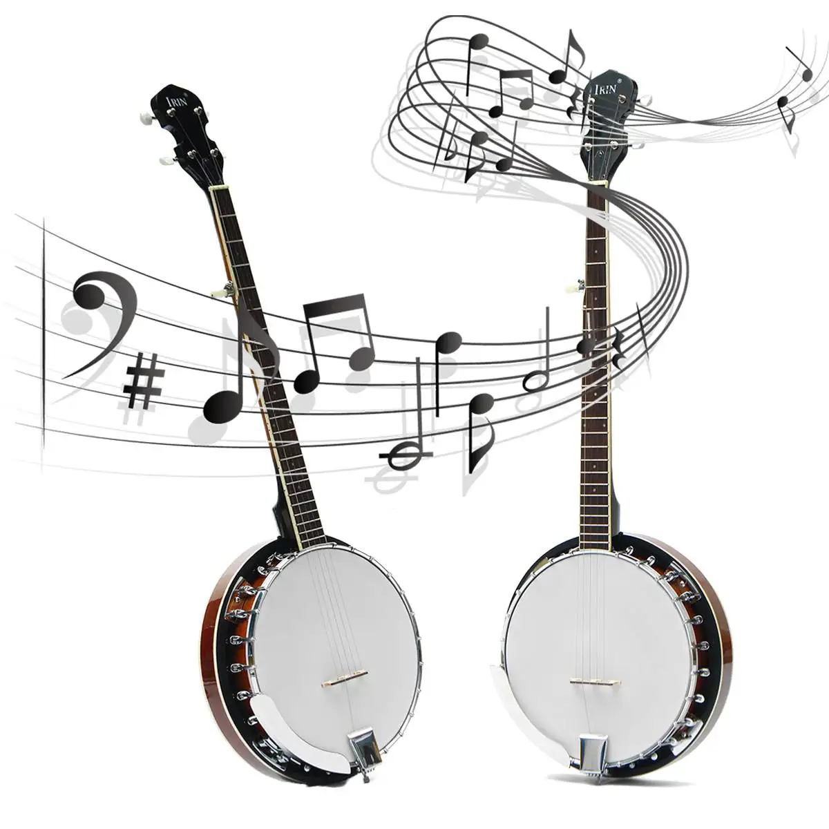 

5 Strings Banjo Guitar Mahogany Wood Western Traditional Ukulele Concert Bass Guitar For Stringed Musical Instruments