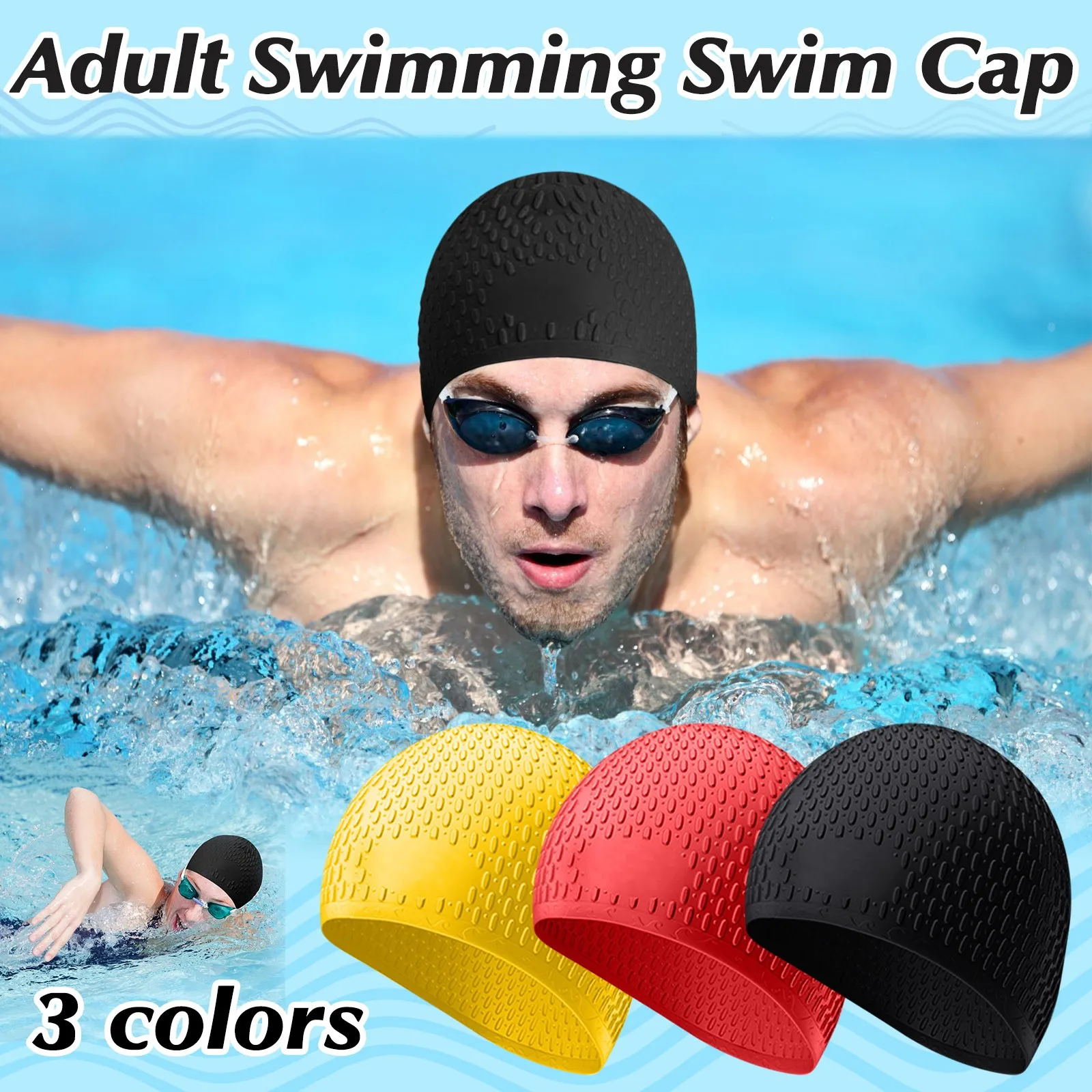 Водонепроницаемые силиконовые Шапки для плавания мужчин женщин взрослых детей
