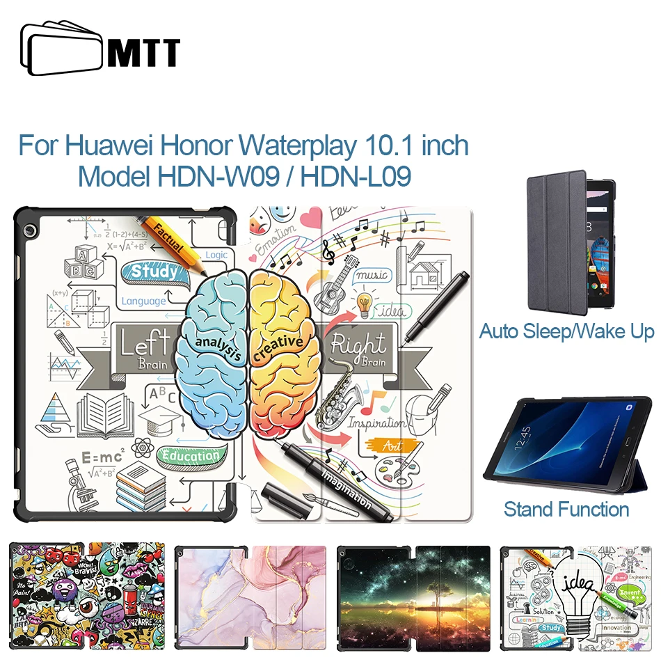 

MTT Cover Case For Huawei Honor Waterplay 10.1 inch HDN-W09 HDN-L09 PU Leather Folio Magnetic Flip Stand funda Auto Sleep Wake
