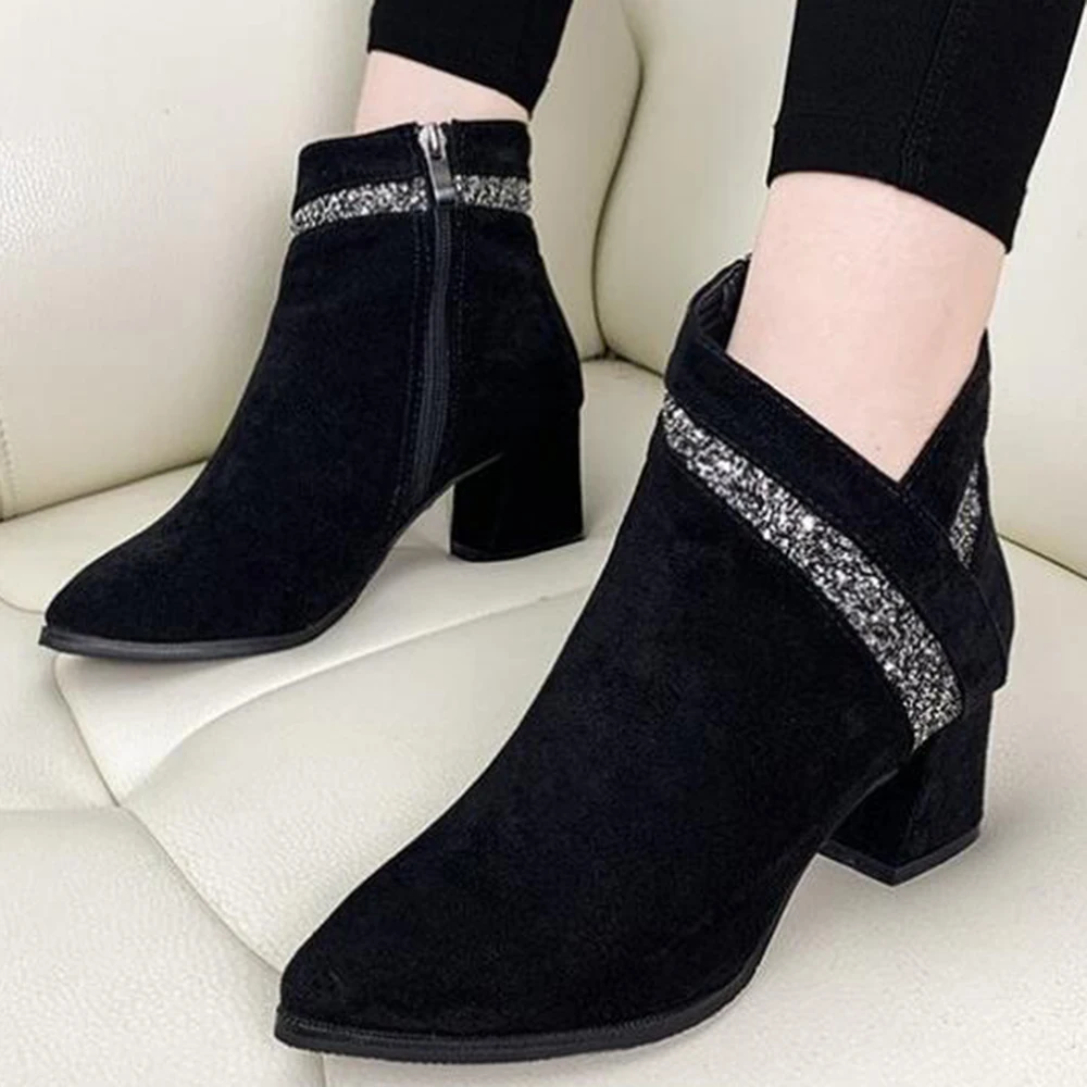 Новинка 2020 года Зимняя обувь в британском стиле Женские ботильоны ботинки на