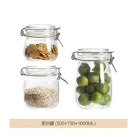 glass sealed can food grade storage bottle fresh storage jar passion fruit lemon honey pot