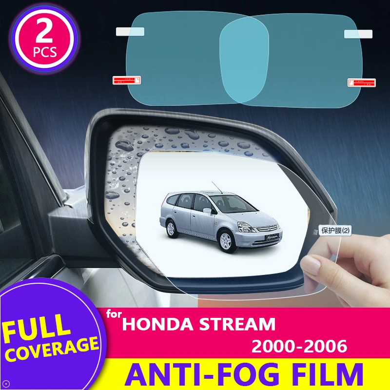

Зеркало заднего вида с полным покрытием для Honda Stream 2000-2006, HD-пленка, противотуманная непромокаемая Автомобильная Зеркальная Наклейка, автом...