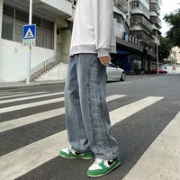 high street jeans mens fashion brand straight tube loose cashew flower casual pants hip hop streetwear pantalon homme jean