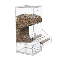 clear acrylic parrots birds automatic feeder cage for small parrots feeding supplies no leakage 6 58 719 5cm