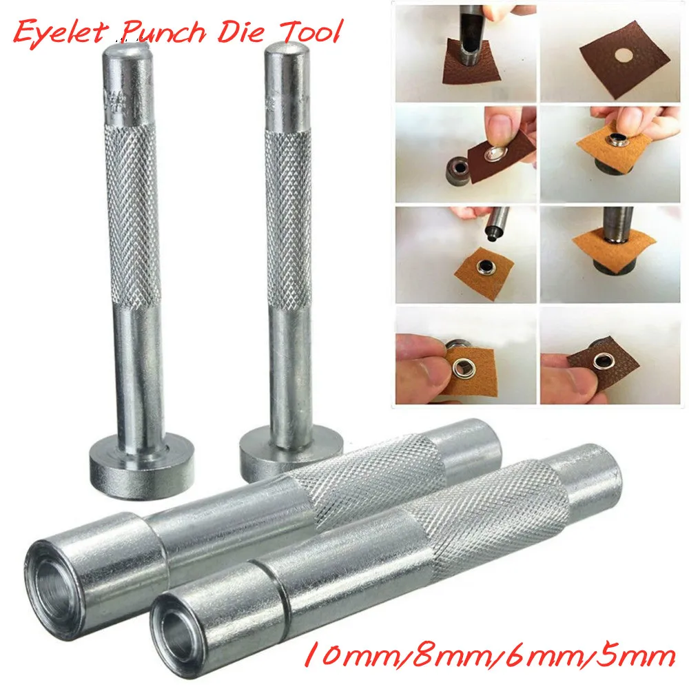 

Carbon Steel Eyelet Punch Die Tool For Leather Craft Clothing Grommet Banner DIY Grommet Hole Cutter 10mm/8mm/6mm/5mm