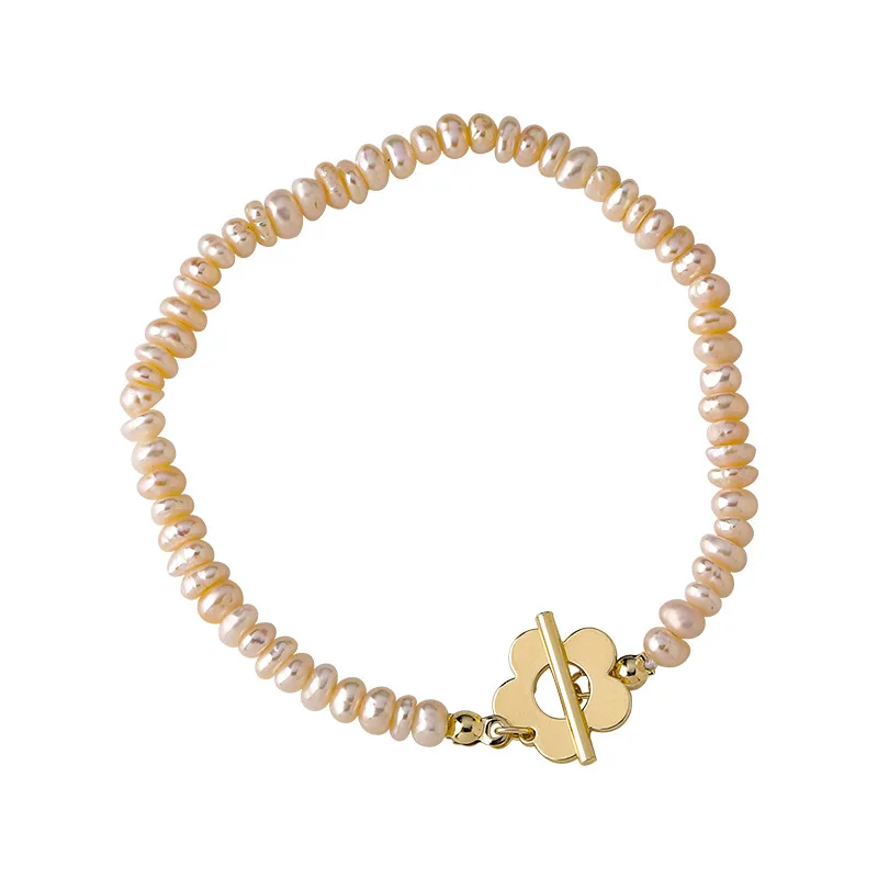 

New fashion Small Daisy Flower Necklace Bracelet Pearl Clavicle Chain Bracelet Female Romantic Jewelry Party Gift