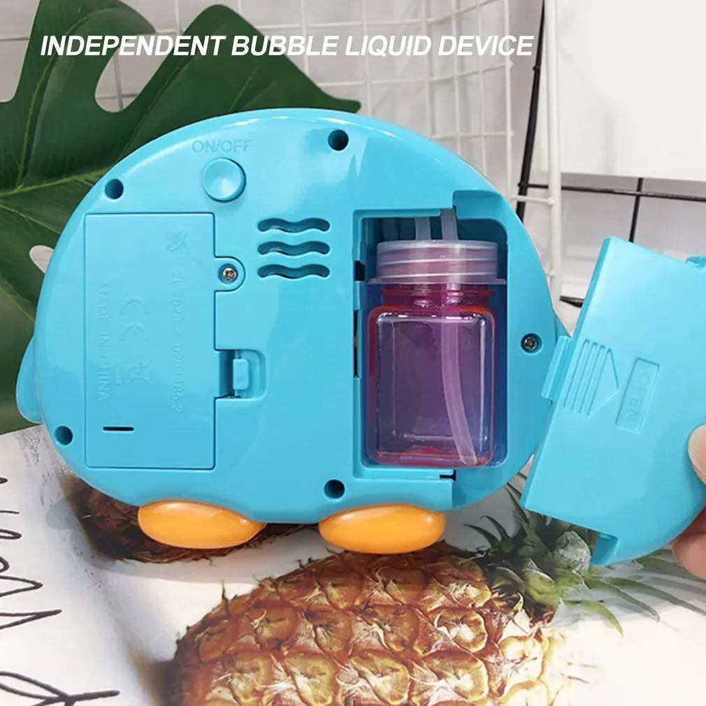 

Little Penguin Duck Electric Bubble Machine Automatic Bubble Camera Children Soap Bubbles Blower Electric Music Light Toy