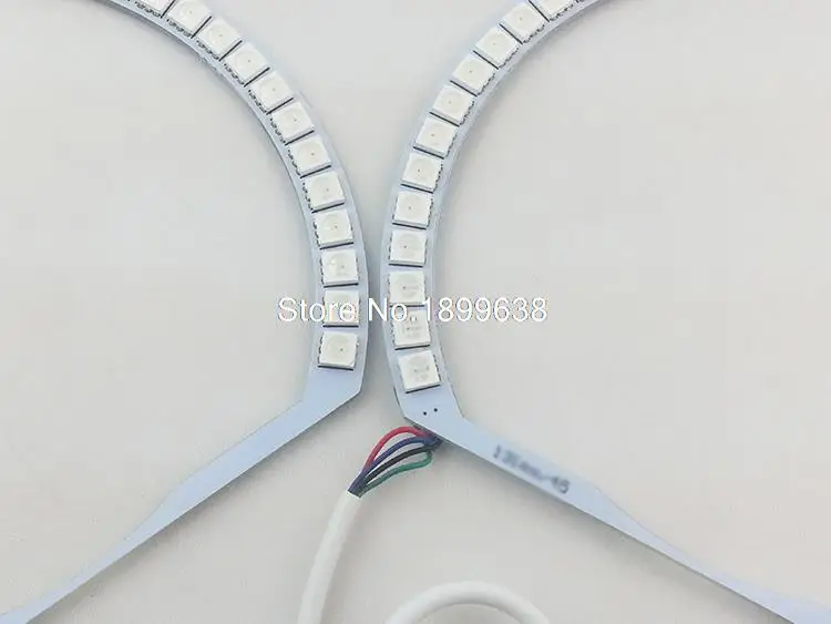 Для ford mustang 2010 2011 2012 светодиодный периметр кольца Фар halo многоцветный RGB ангел демон глаза