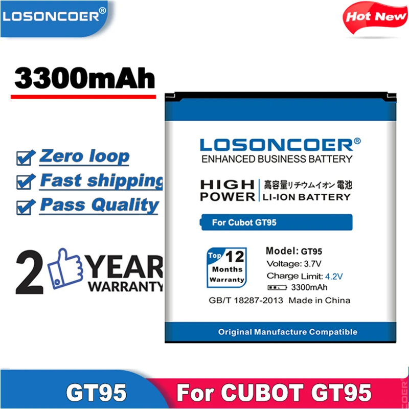 LOSONCOER GT95 3300 мАч Высококачественный аккумулятор для CUBOT сменные батареи