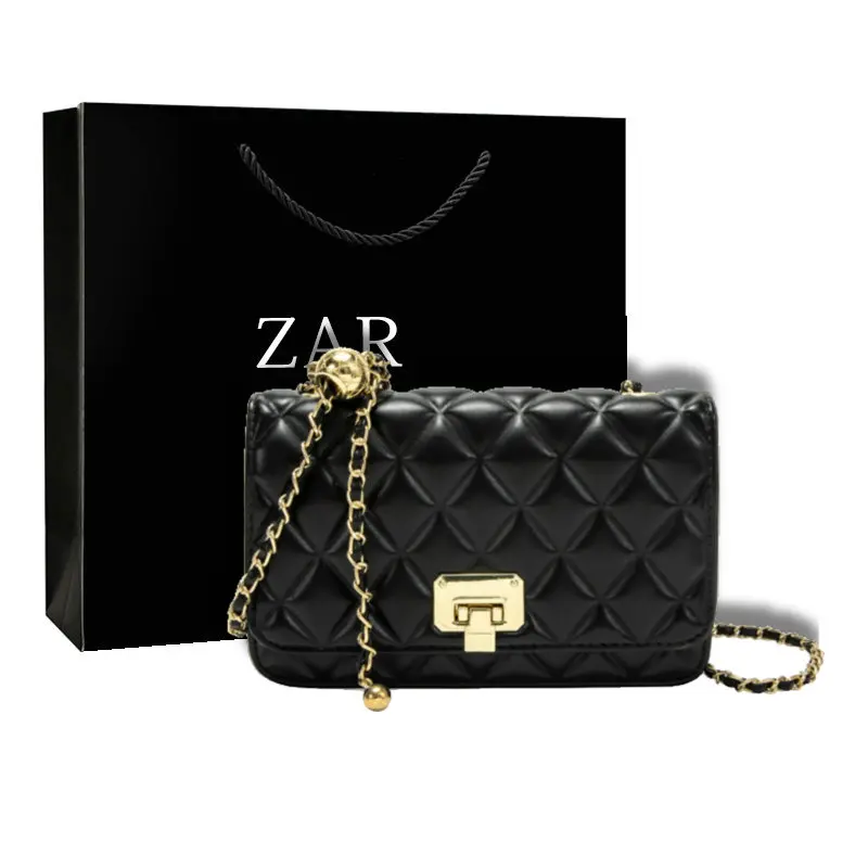 

Новинка 2022, мини-сумочки, женская модная кожаная плетеная сумка-мессенджер на плечо с цепочкой Ins, сумка-мессенджер, простой стиль, сумки чер...