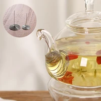 3pcs durable stainless steel kitchen tool tea egg accessories nozzle spring sieve teapot filter teapot portable replace